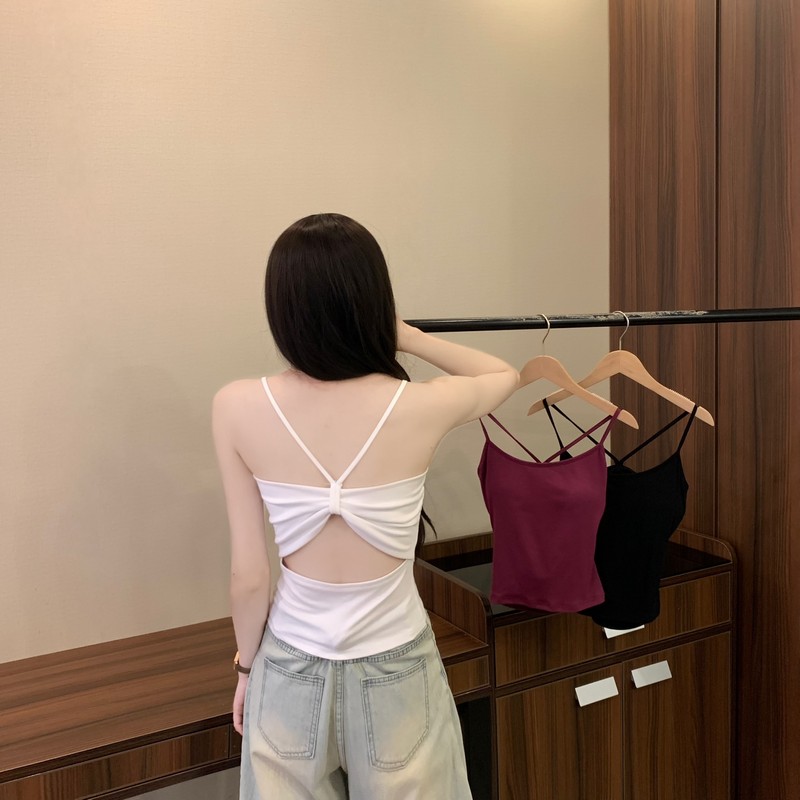 Real shot, new summer design, sexy and pure back with chest pad, beautiful back strap inner tress