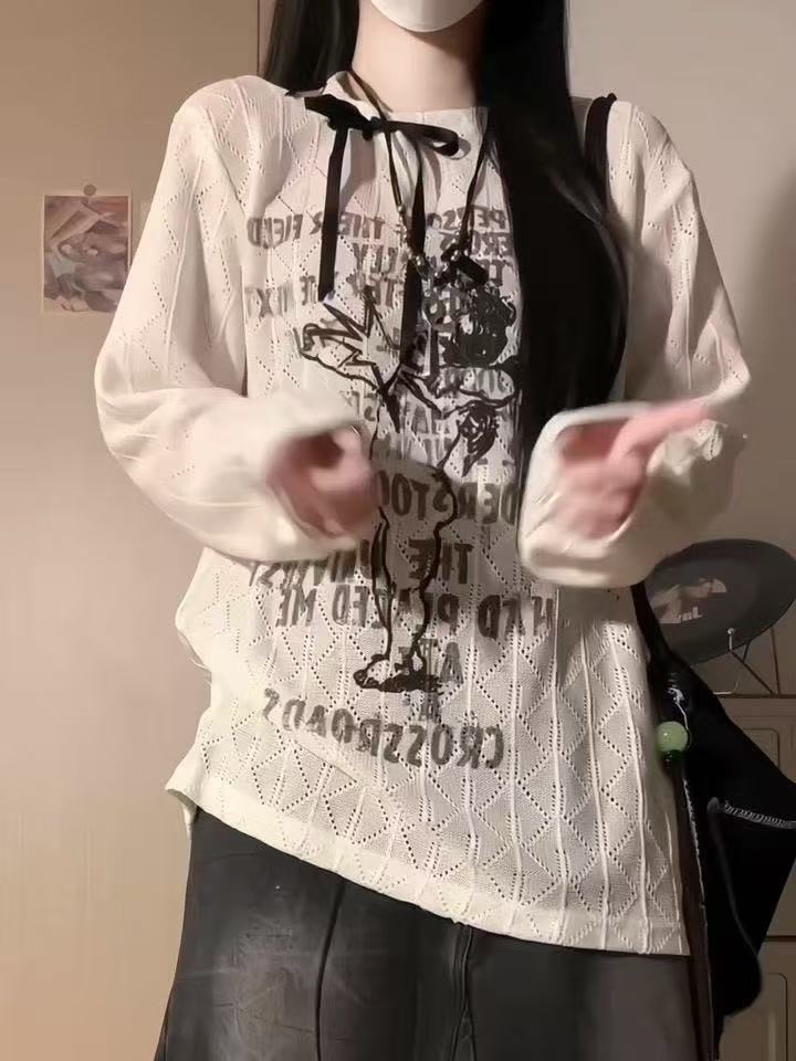 原版面料夏季新款辣妹長袖防曬罩衫女