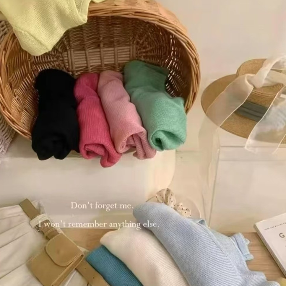 Korean breathable soft dopamine round neck pullover knitted blouse for women loose and fashionable clean version versatile