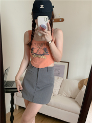 實拍95錦綸5氨綸修身內搭辣妹背心吊帶女潮