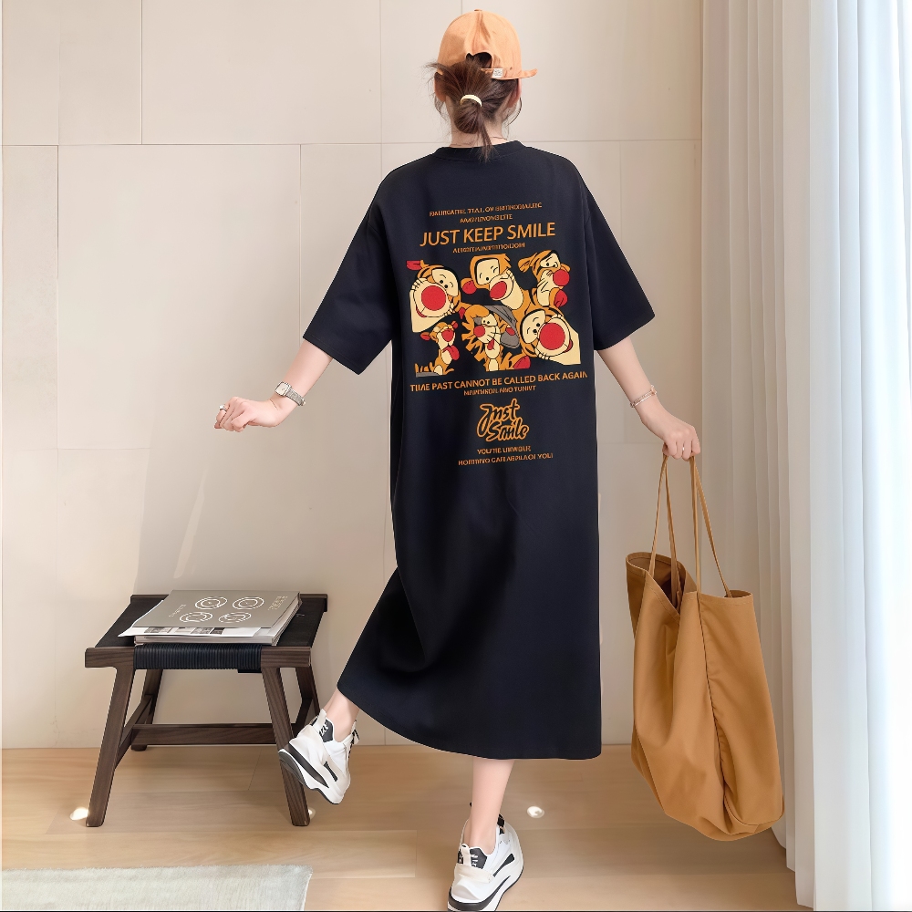首發胖mm大碼女裝純棉洋氣寬鬆顯瘦減齡新款休閒連衣裙夏裝