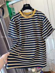 刺繡+索羅娜領口+原版面料特大碼240斤刺繡小狗條紋