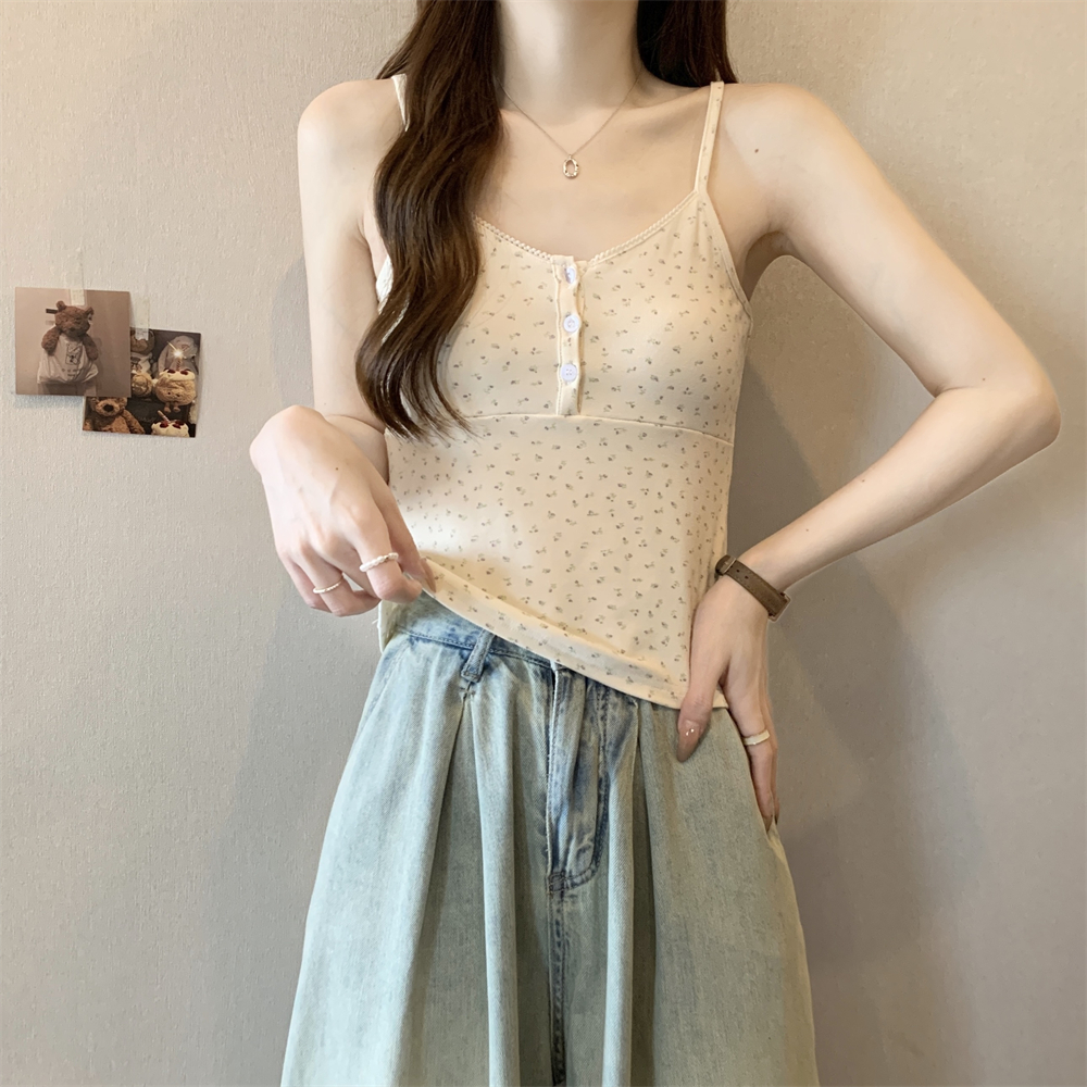 Real shot 40 pure cotton 210g 92 cotton/8 spandex half high neck sleeveless T-shirt for women
