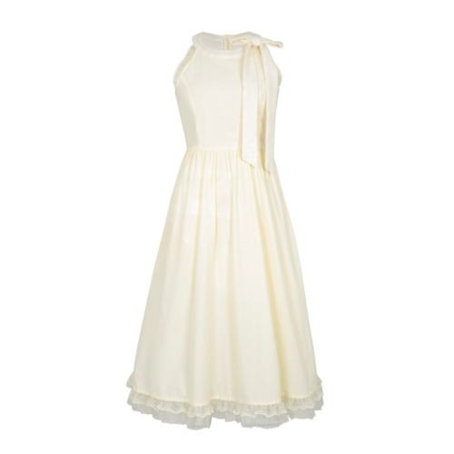 French romantic neck halter dress for women in summer beach vacation style celebrity suspender sleeveless beach fairy skirt