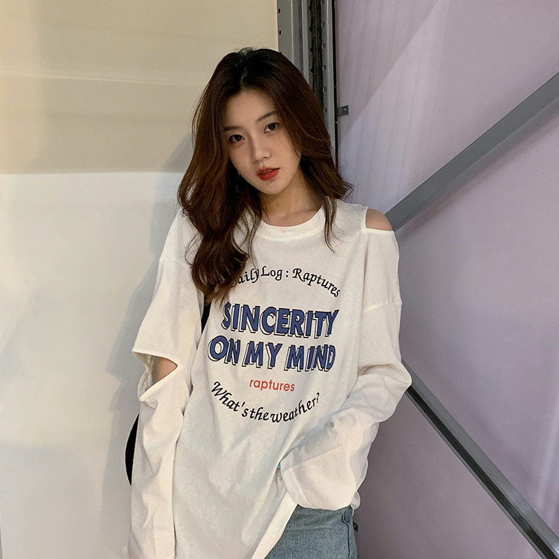 Real shot 6535 tie-up cotton 2025 early spring design new autumn loose casual long-sleeved T-shirt for women