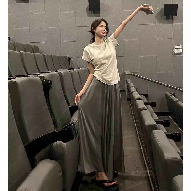 Summer American T-shirt for women's shoulders short sleeves