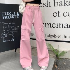 Real shot of 2025 spring slim and elegant work pants, personality and versatile wide-leg harem pants, two-wear mopping pants