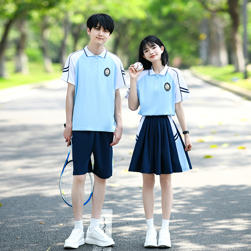 Shipment on April 1st, Couple's Short Sleeve Initial High School Student Sports College Style Uniform Custom Set