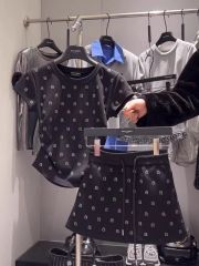 Fashionable set dress for women, summer new style, this year's popular beautiful outfit, casual sports two-piece set