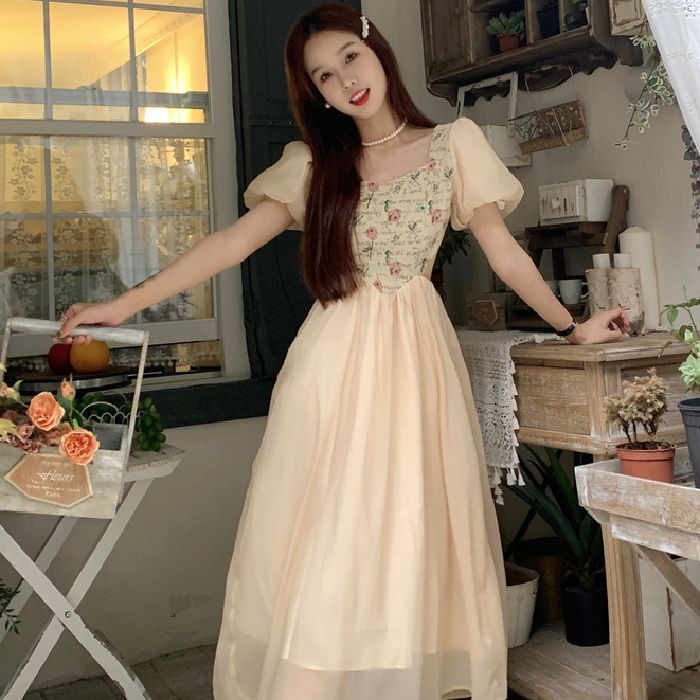 Original method + 2025 pure desire style design sense spliced ​​long skirt temperament small skirt summer
