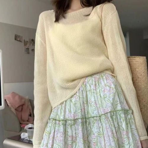 Hollow ice silk blouse for women in spring and summer 2025 spring new suspender vest sunscreen knitted sweater two-piece top