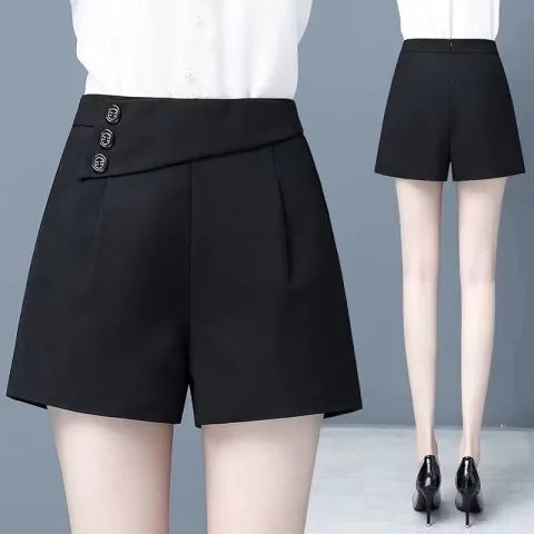 新款短褲女外穿春秋韓版A字西裝褲子高腰百搭顯瘦休閒褲女