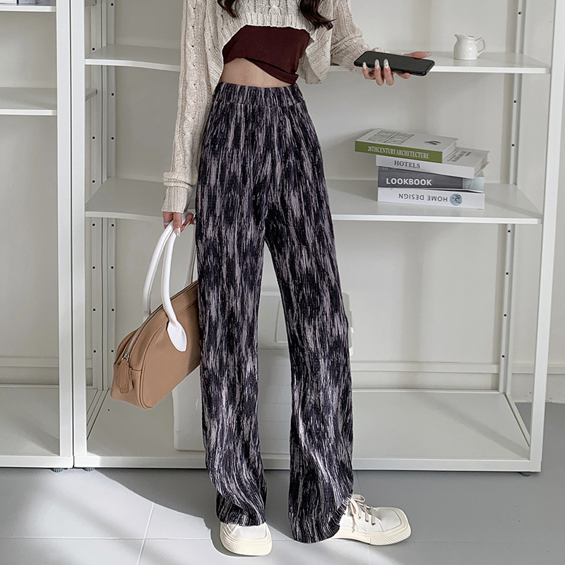 Korean foreign trade Korean version spring and summer new high-waist drooping wide-leg pants for women's trendy versatile loose casual pants