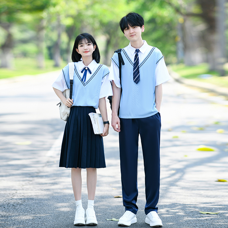 "Shipped Real Photos Couple Traditional Chinese Performance Costume School Uniform Retro Republican Style Set"