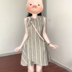 法式格紋無袖背心連衣裙子女夏季2025新款小個子氣質收腰顯瘦短裙