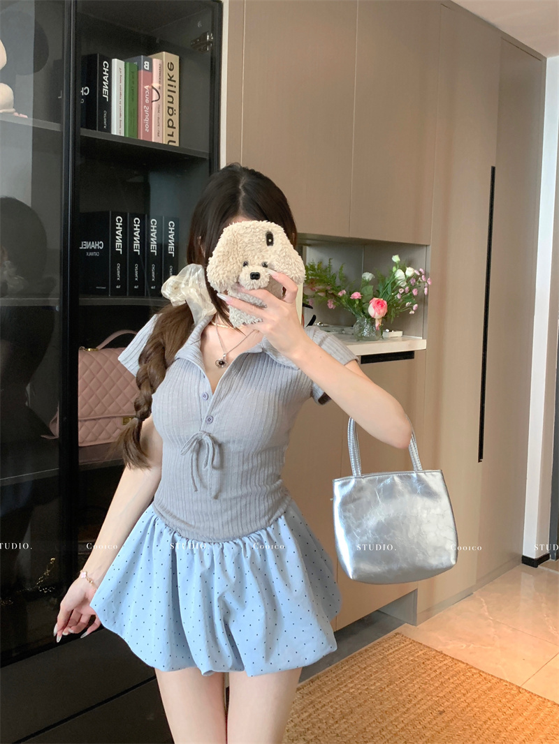Real shot of Korean pure ballet style women's dress