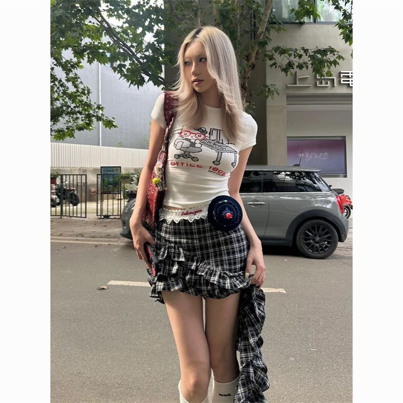 40 210g 92 cotton 8 spandex slim kitty cat print to make women look slim