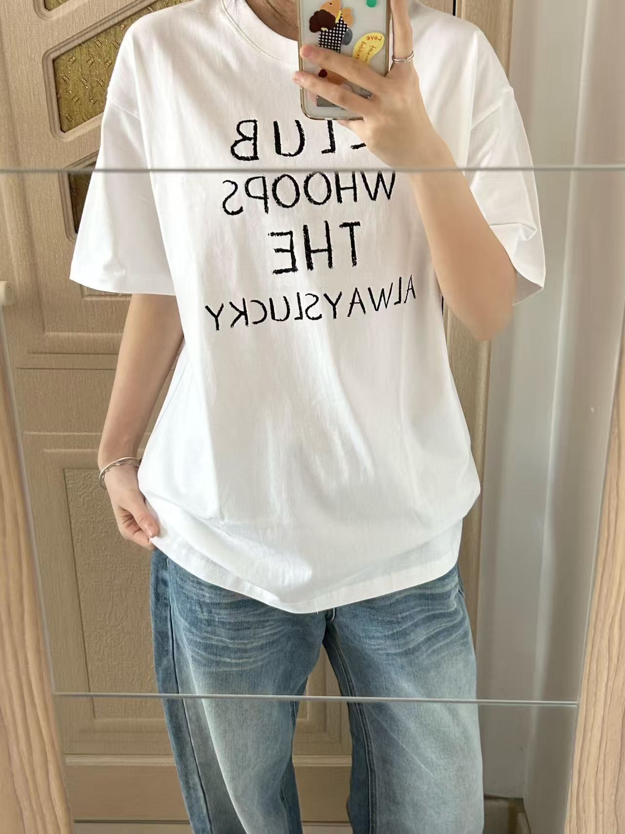 High-quality pure cotton 200g 100% cotton combed tight high-quality workmanship short-sleeved T-shirt for women