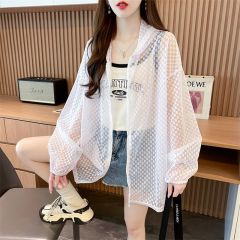 Real-shot—Quality/Long-Sleeve Hooded Zip-Up Lightweight Mesh Sun-Protective Cardigan for Women’s Summer Collection
