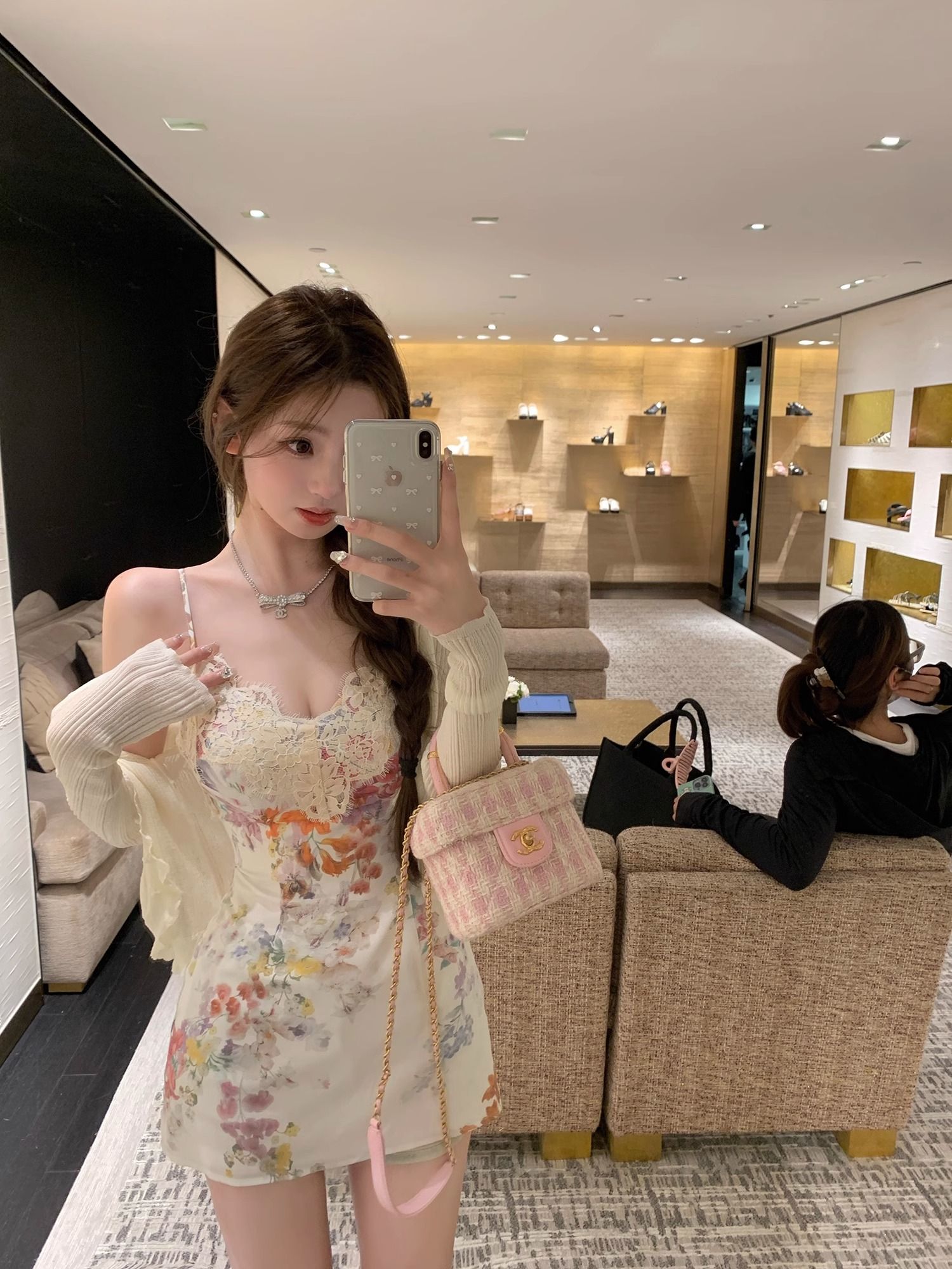 Foreign Trade Korean original Korean version of flower group sexy floral dress for women's summer new skirt