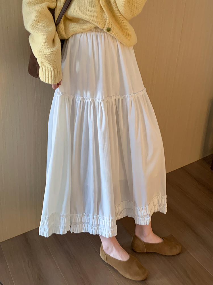 質花邊半裙2025春季新款甜美氣質顯瘦傘裙女