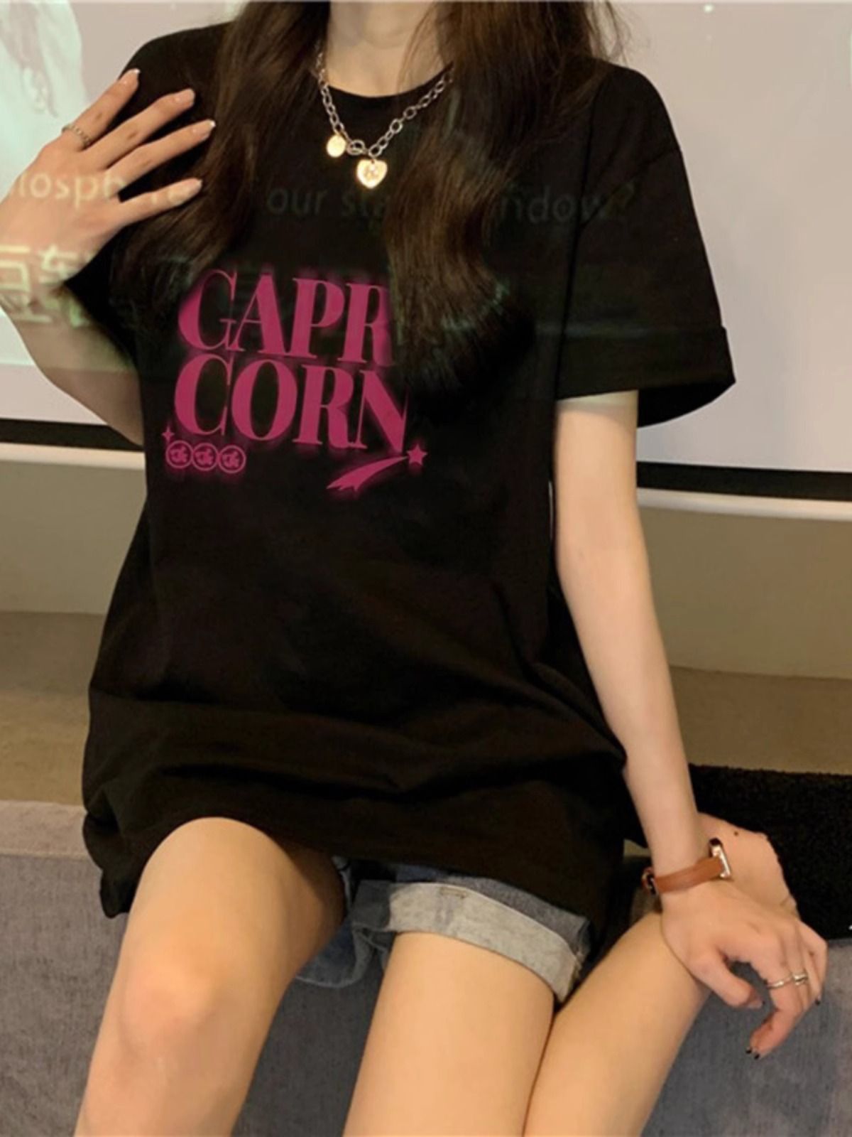 200g pure cotton 2025 new summer large size loose mid-length dress fat mm short-sleeved T-shirt skirt for women