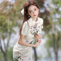 改良旗袍裙子2025新款女夏季新中式年輕款高端氣質少女連衣裙高貴