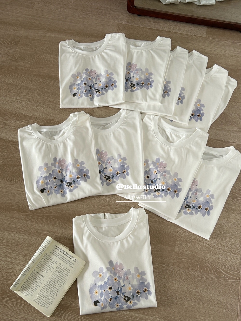 200g combed and tight spun in 2025, pure cotton back bag strip, spring and summer loose shoulder printed short-sleeved T-shirt
