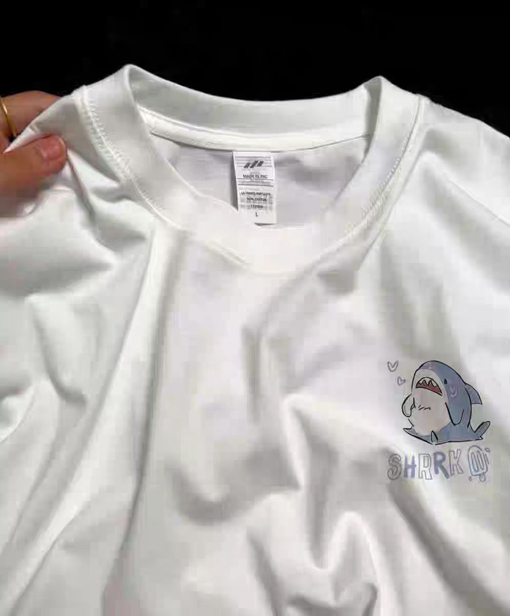 200g combed and tight spun in 2025, pure cotton back bag strip, spring and summer loose shoulder printed short-sleeved T-shirt
