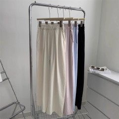 原版立體包腰 休閒雲朵褲女寬鬆休閒春夏款高腰闊腿褲直筒褲