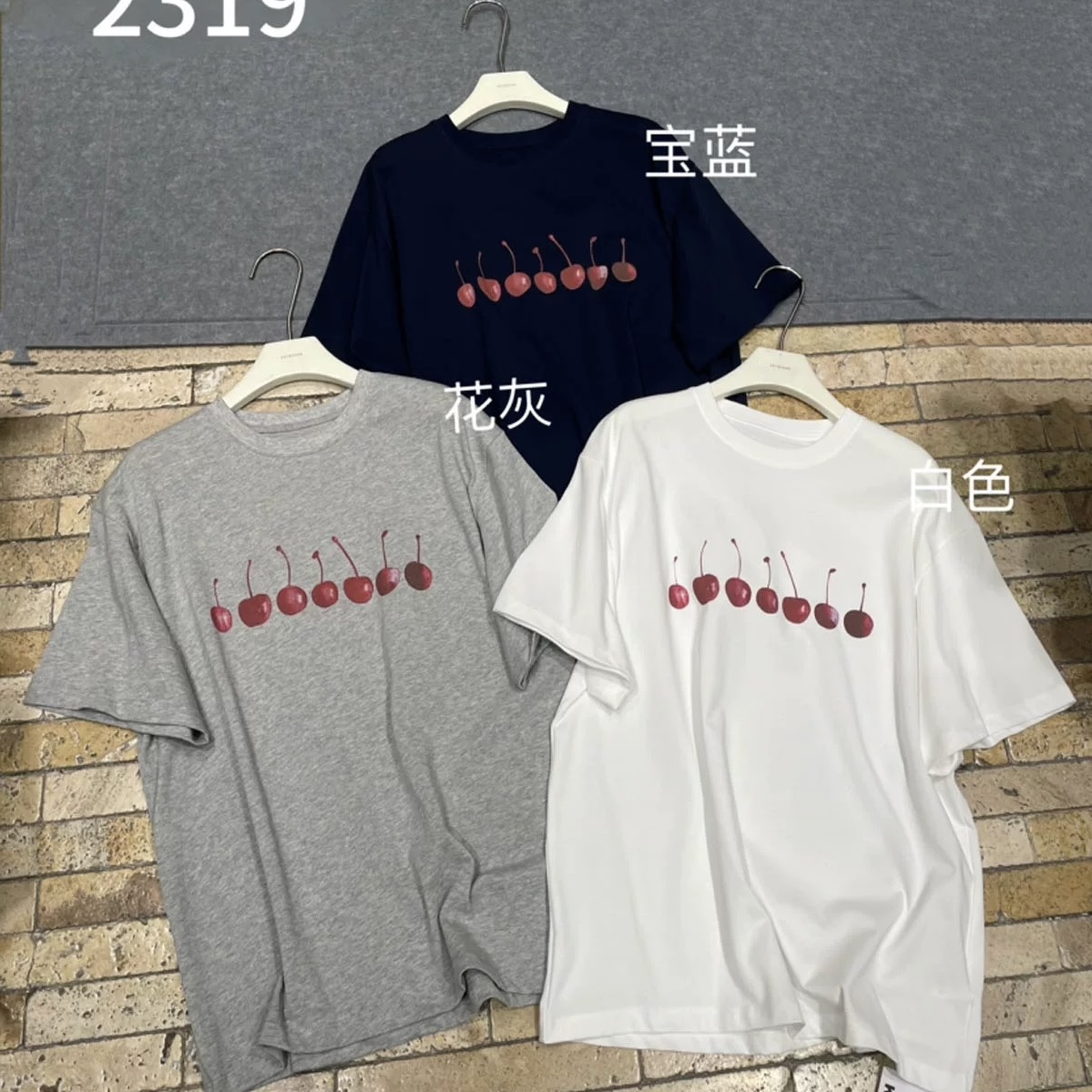 200g combed and tight spun in 2025, pure cotton back bag strip, spring and summer loose shoulder printed short-sleeved T-shirt