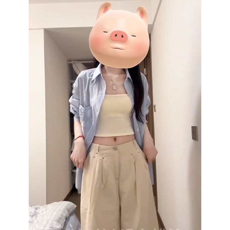 Blue shirt jacket for women spring and summer 2025 new shirt loose lazy sun protection cardigan design niche top