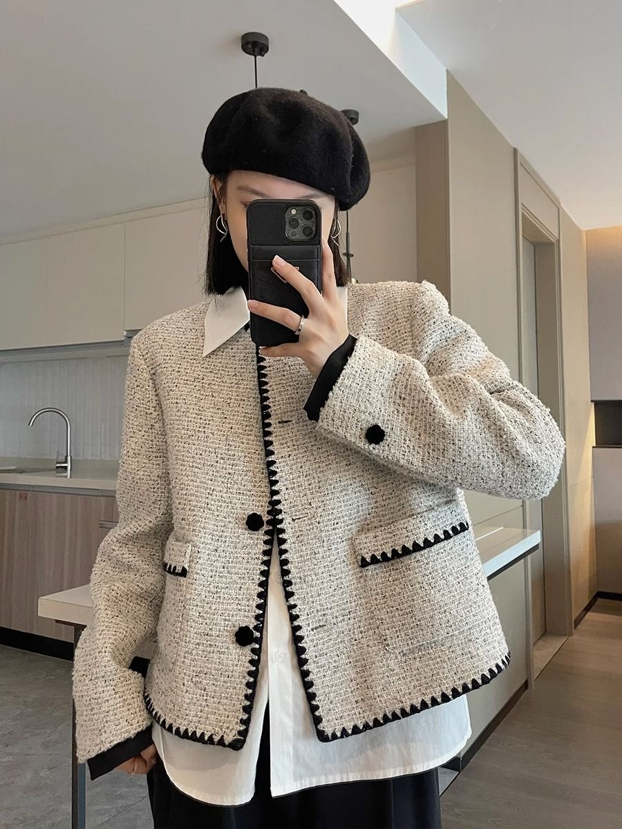 法式小香風短款外套女春秋2025新款高端名媛氣質小個子冬季高級感
