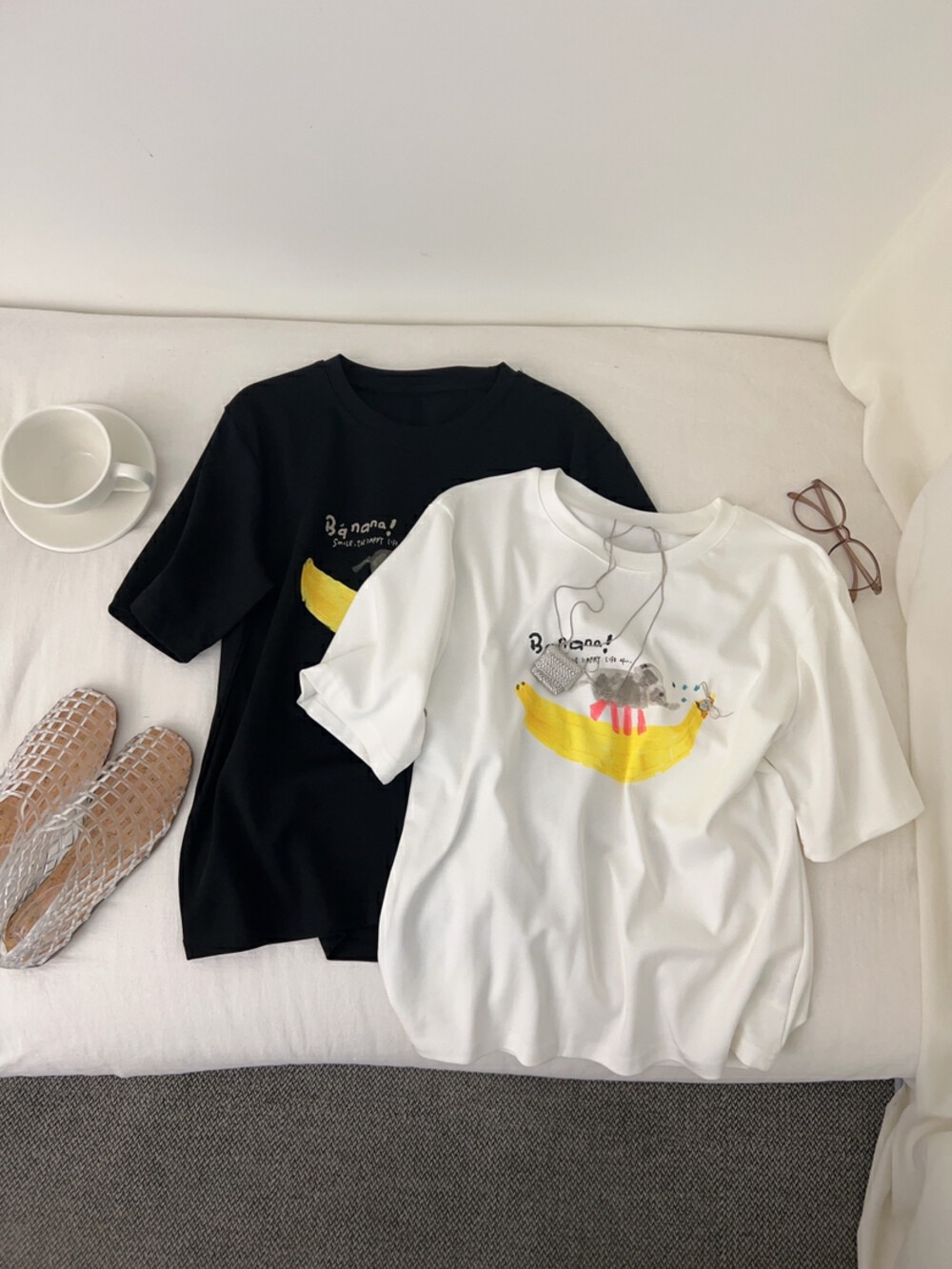 200g combed and tight spun in 2025, pure cotton back bag strip, spring and summer loose shoulder printed short-sleeved T-shirt