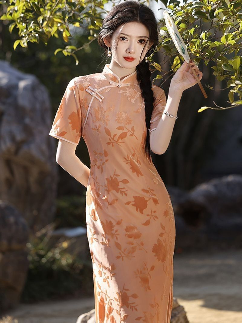 改良旗袍裙子2025新款女夏季新中式年輕款高端氣質少女連衣裙高貴