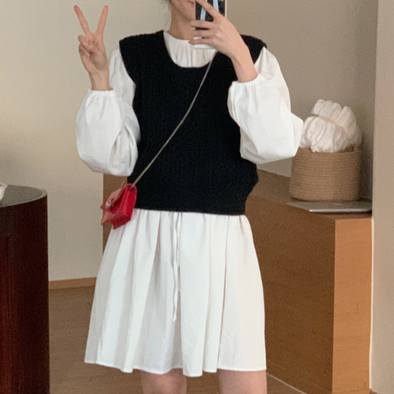 Real photo Korean version of round neck heavy industry twist sweater vest vest sleeveless solid color sweater top for women