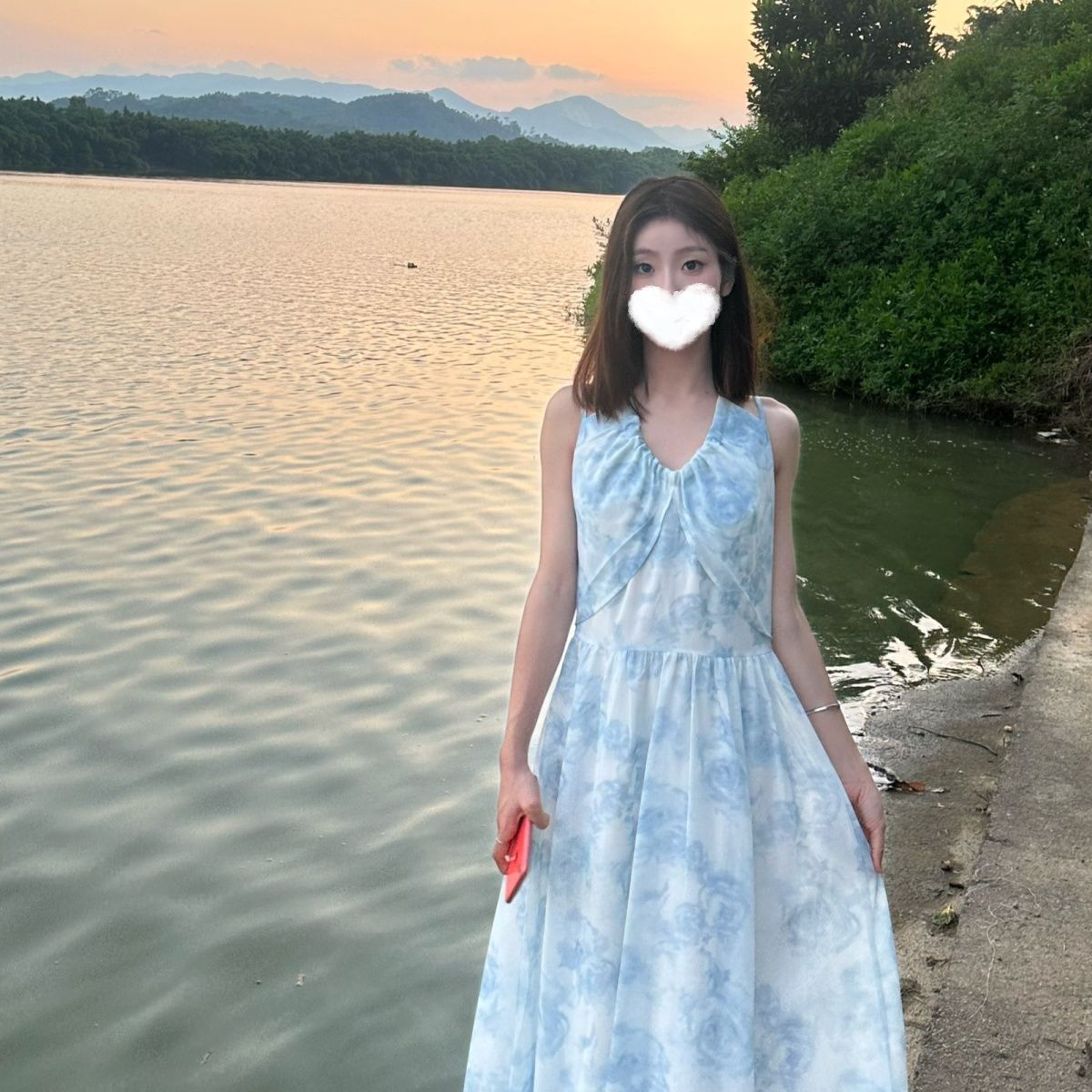優質四面彈2025夏季新款氣質時尚高級感簡約法式小眾設計裙子