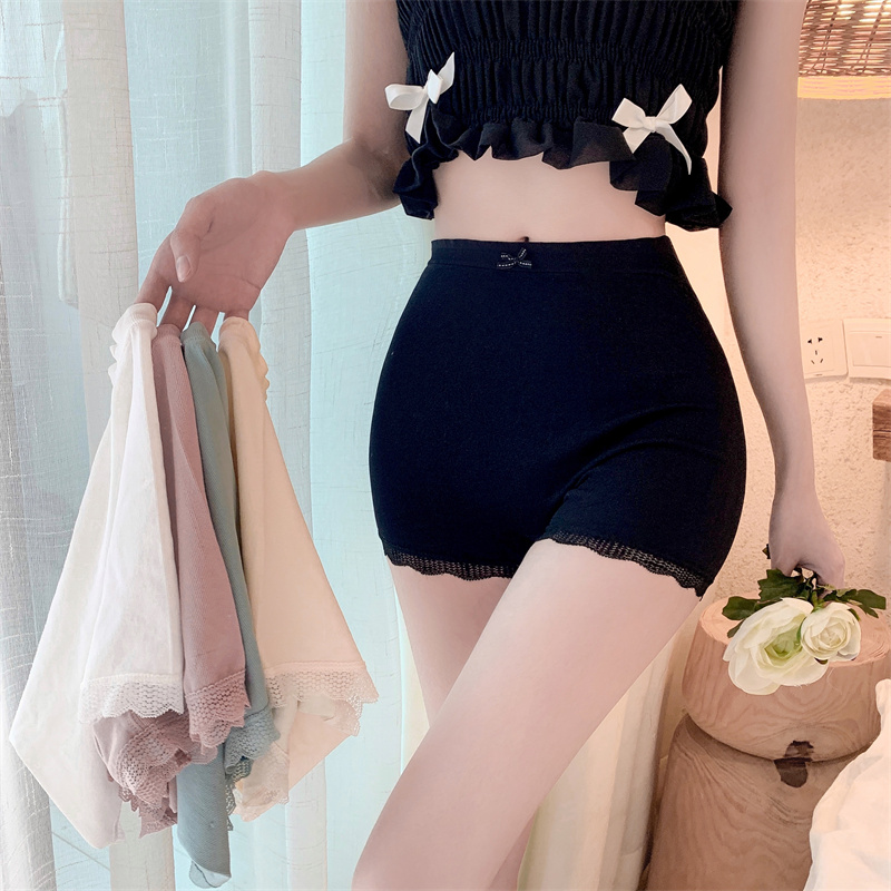 Real-life new lace safety pants without curling, soft cotton crotch panties crotch leggings anti-exposure shorts