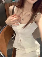 法式辣妹內搭吊帶小背心女夏季新款緊身顯瘦純欲風設計感外穿上衣