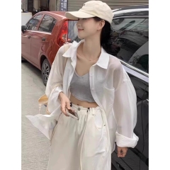 Original French sunscreen shirt for women in summer thin cardigan