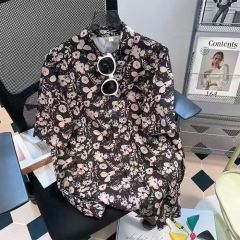 Foreign trade Cross-border casual printed short-sleeved shirt summer beach new trend shirt tops men and women same style