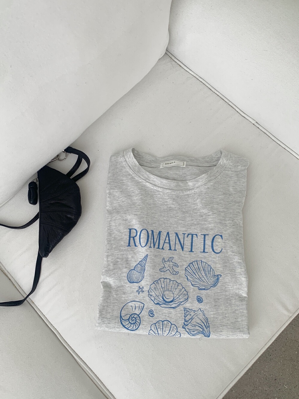200g combed and tight spun in 2025, pure cotton back bag strip, spring and summer loose shoulder printed short-sleeved T-shirt