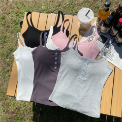 Real shot!  Sling with chest pads and straps on the outside and inside, sexy buttons and tricks vest pure and beautiful back