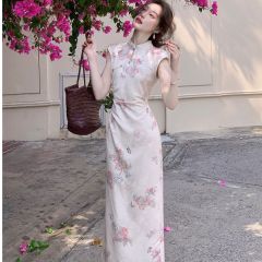 旗袍新款2025女夏季高級感新中式國風素雅禪意茶服年輕款氣質高端