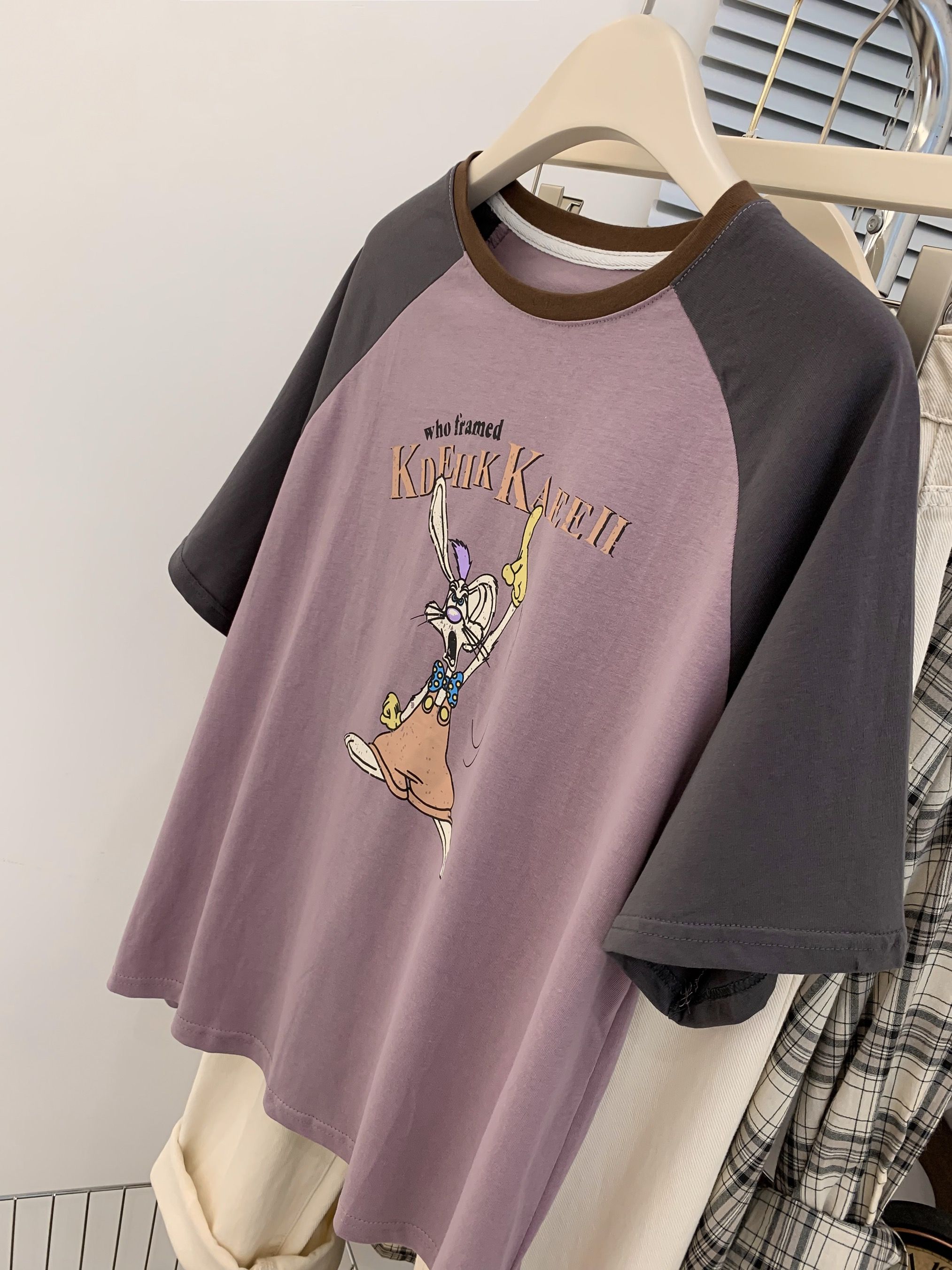 ~Large size women's clothing Korean version of pure cotton ragtop printed short-sleeved T-shirt for women's summer new loose top
