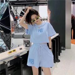 Internet celebrity fashion sports suit for women 2025 summer new trendy student short T-shirt shorts two-piece set