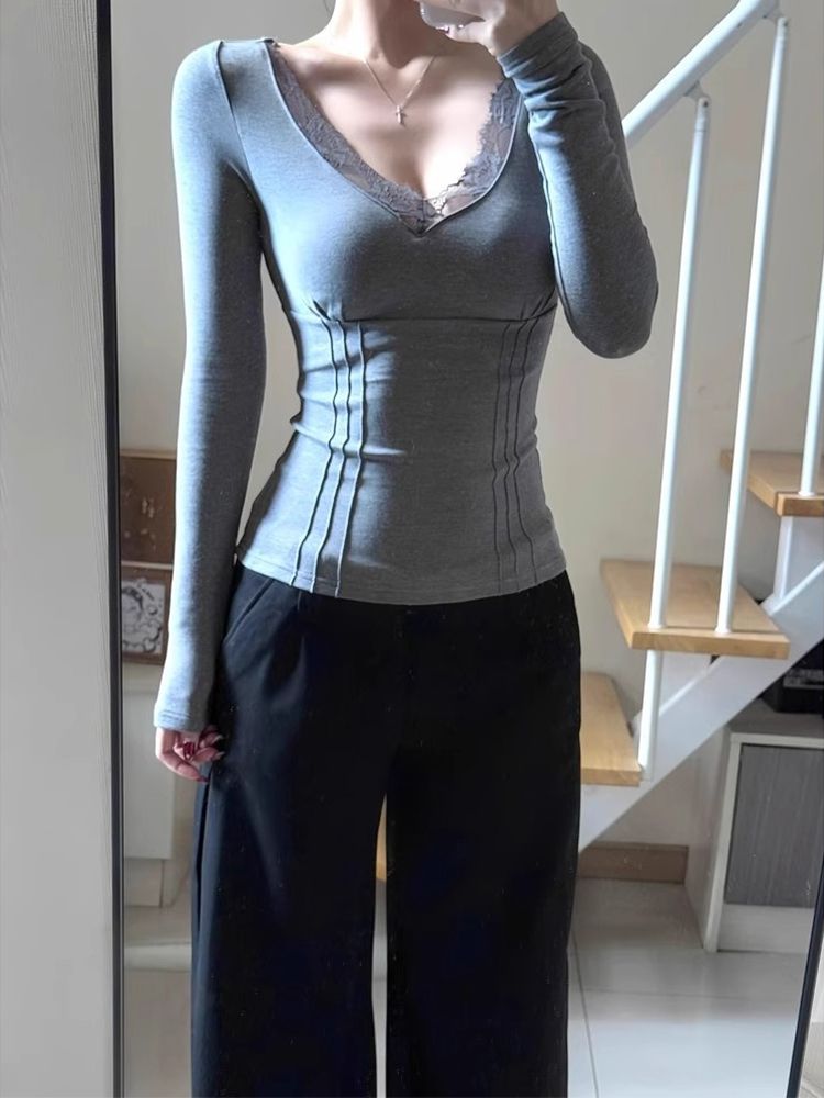 原版做工 1×1人棉莫代爾260克 長袖T恤女