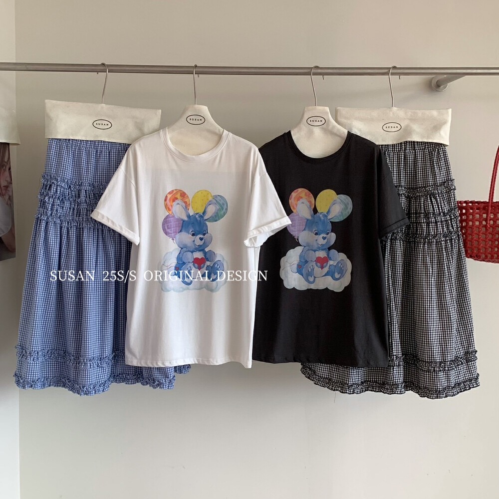 200g combed and tight spun in 2025, pure cotton back bag strip, spring and summer loose shoulder printed short-sleeved T-shirt