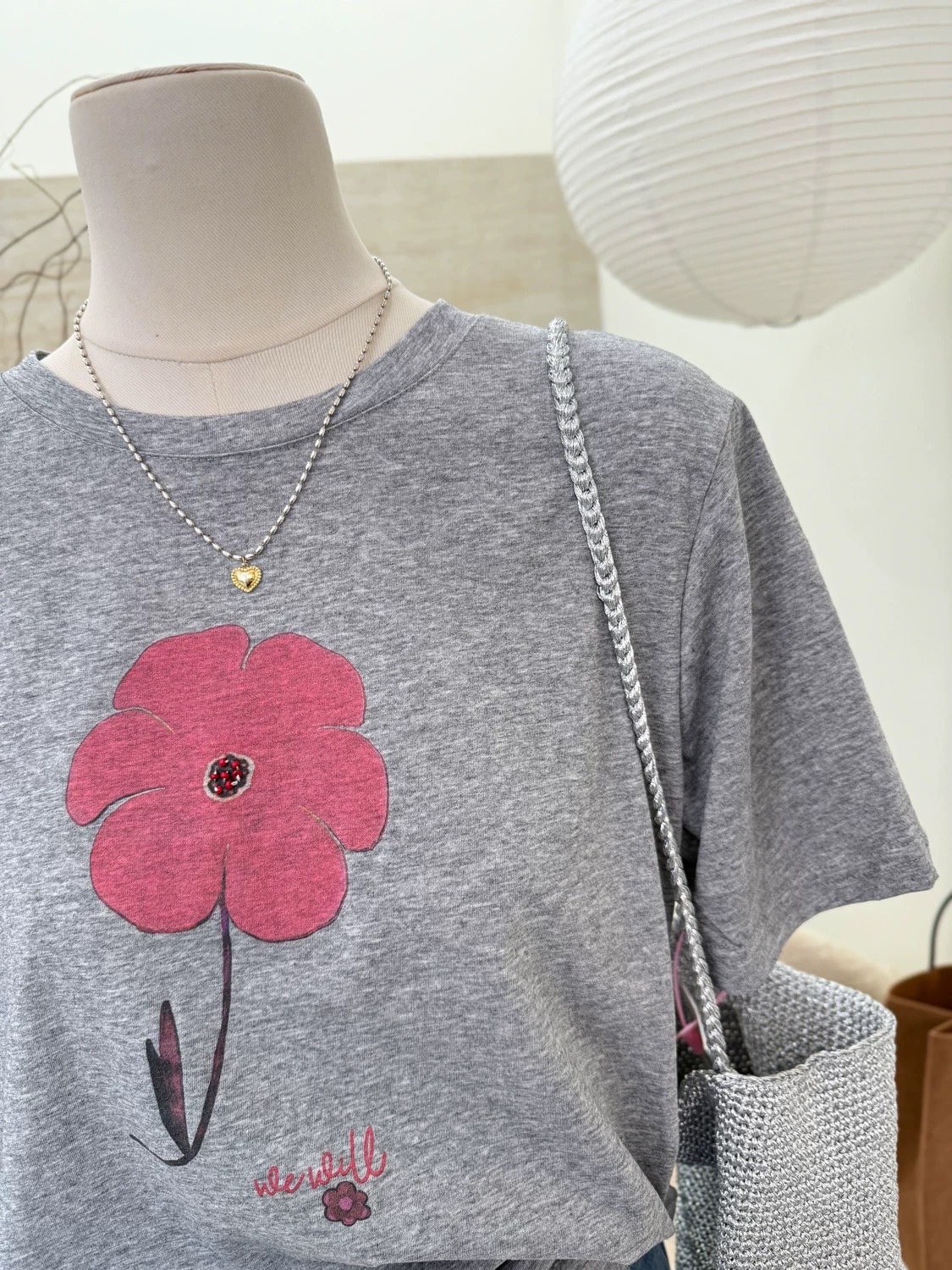 200g combed and tight spun in 2025, pure cotton back bag strip, spring and summer loose shoulder printed short-sleeved T-shirt