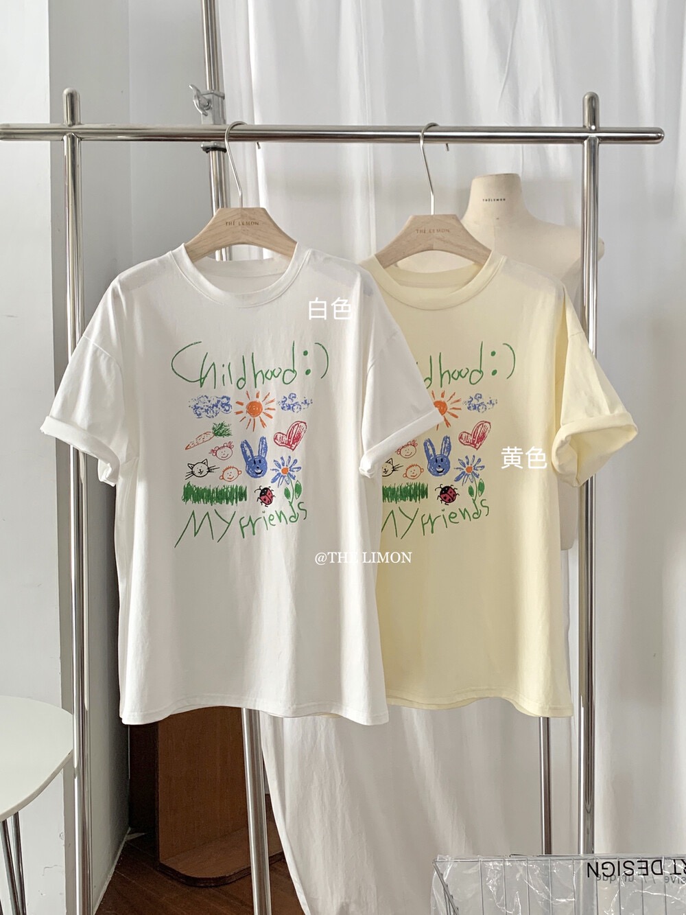 200g combed and tight spun in 2025, pure cotton back bag strip, spring and summer loose shoulder printed short-sleeved T-shirt